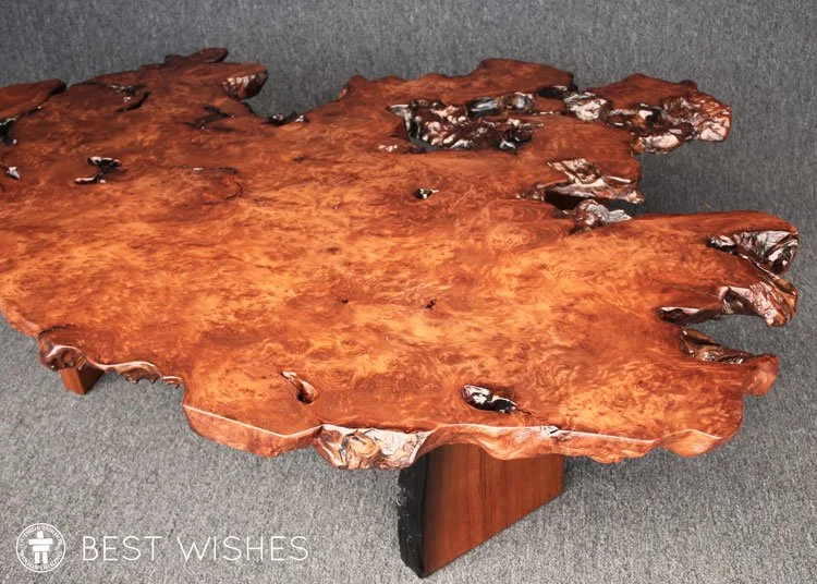 Redwood burl 2024 coffee table